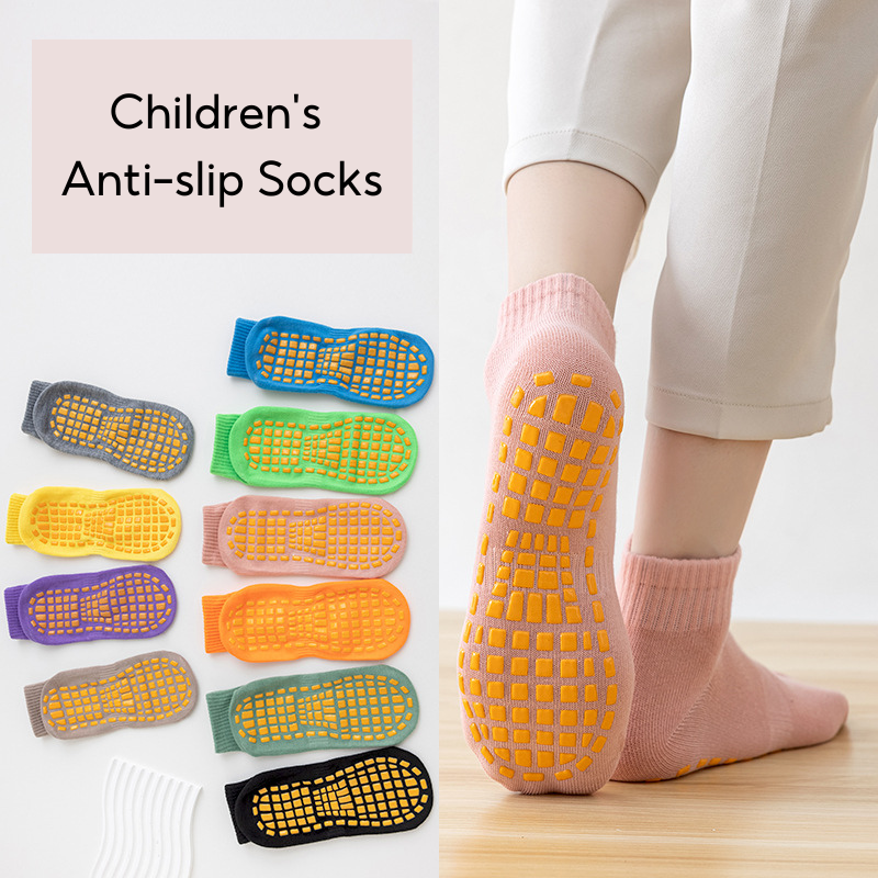 Baby Kids Boy Girl Solid Color Breathable Anti-slip Ankle Socks Playground Yoga Socks - Little Kooma