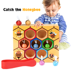 Montessori Early Education Wooden Bug Catching Game Preschool Educational Role-Playing Toy for Color Recognition and Bee Clipping 3 Years + - Little Kooma
