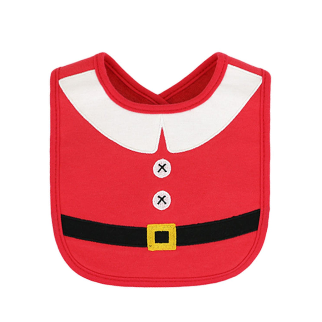 Christmas Baby Red Waterproof Santa Bib - Little Kooma