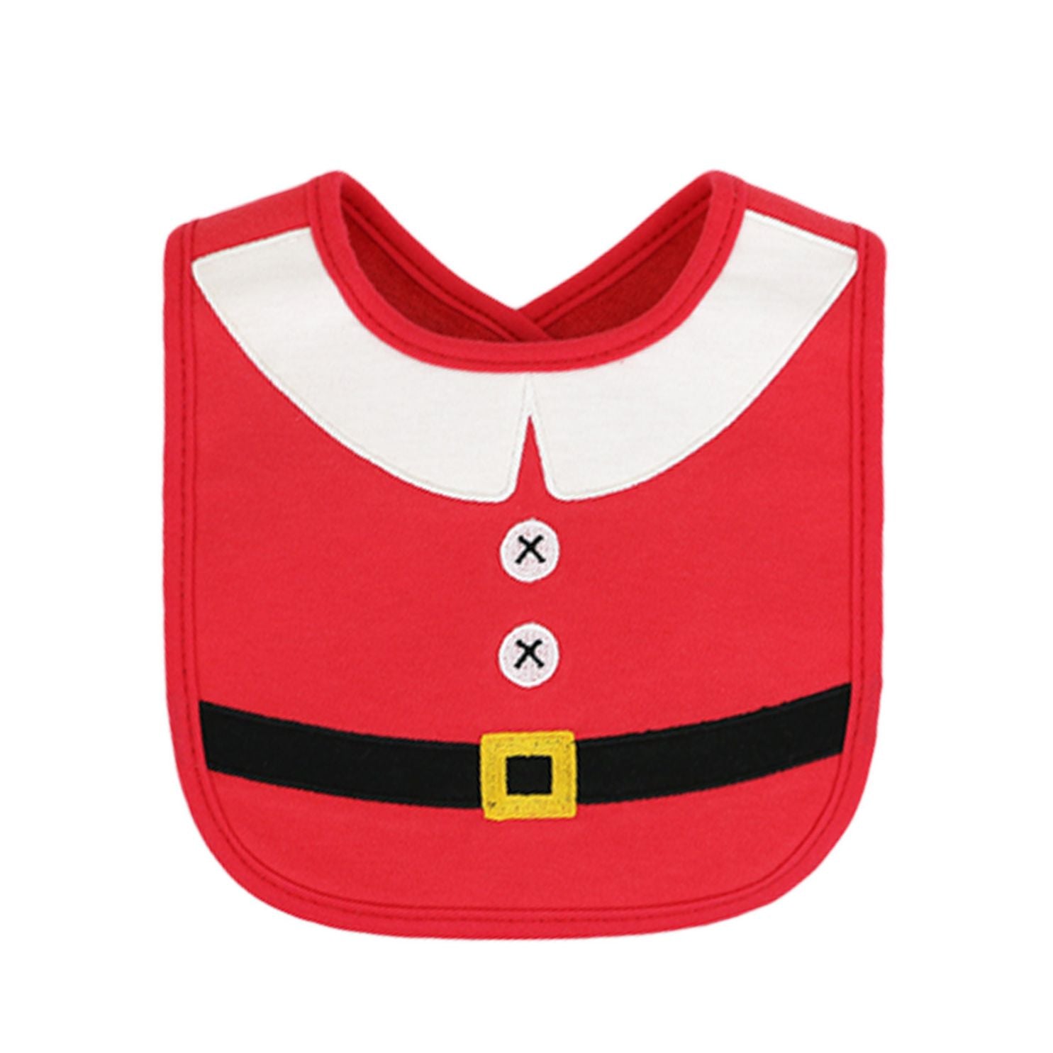Christmas Baby Red Waterproof Santa Bib - Little Kooma