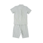 Singapore Souvenir Gift Vitality n Wisdom Blue Family Set Baby Kids Boys Cheongsam Set Top n Shorts CNY Chinese New Year Outfit 0844 - Little Kooma
