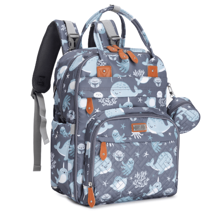 BabbleRoo Original Unisex Baby Diaper Bag Backpack Changing Bags with Changing Pad Insulated Pockets & Pacifier Holder for Boys Girls WELAVILA Large Multifunction Travel Back Pack for Mom & Dad - Little Kooma