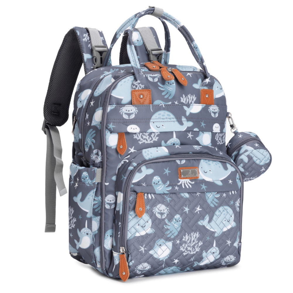 BabbleRoo Original Unisex Baby Diaper Bag Backpack Changing Bags with Changing Pad Insulated Pockets Pacifier Holder for Boys Girls WELAVILA Large Multifunction Travel Back Pack for Mom Dad Little