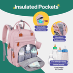 BabbleRoo Original Unisex Baby Diaper Bag Backpack Changing Bags with Changing Pad Insulated Pockets & Pacifier Holder for Boys Girls WELAVILA Large Multifunction Travel Back Pack for Mom & Dad - Little Kooma
