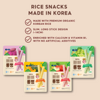 Baby Jumbo Rice Sticks 30g Snacks Pack For 6 months Baby With Pumpkin Apple Grape and Sweet Potat - My First Jumbo Rice Sticks By BebeCook - Little Kooma