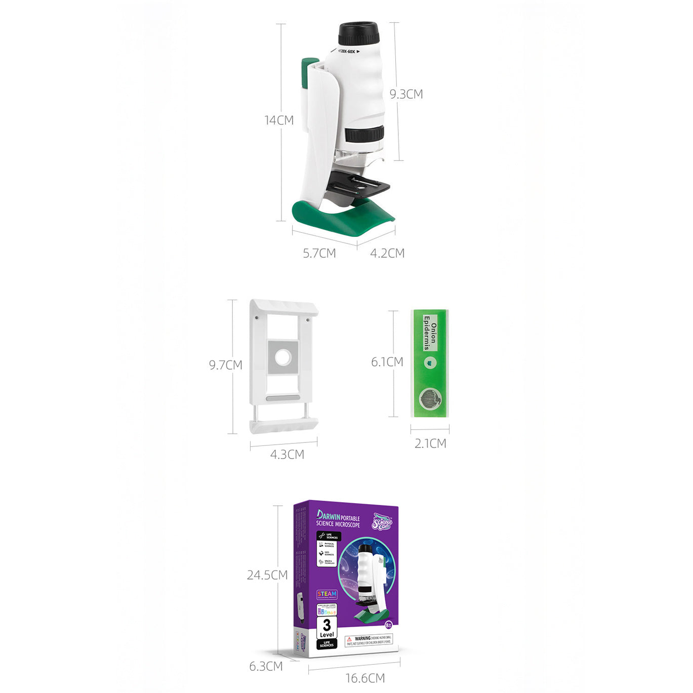 Kids Portable Science Microscope Clearance Sale 8 Years +