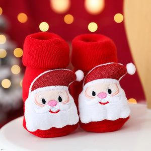 Christmas Baby Red Santa Anti-slip Socks - Little Kooma