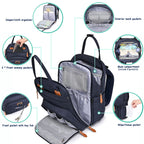 3-in-1 Baby Play Mat, Gym, Walker & Unisex Baby Diaper Bag Backpack for Mom & Dad