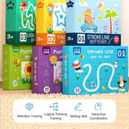 Kids Wipe-clean Erasable Book Pen Control Reusable Drawing Book 3 Years + - Little Kooma