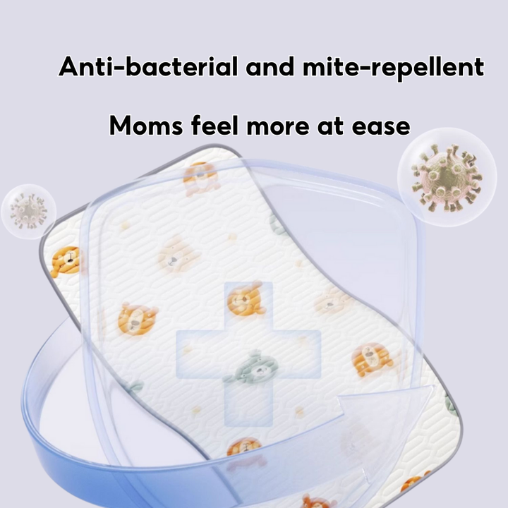 Latex Ice Silk Baby Crib Mat and Toddler Bed Mattress Topper Pad 60 x 120cm Buckwheat Hulls Pillow - Little Kooma