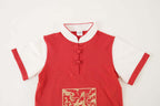 Singapore Souvenir Gift Majestic Phoenix Cheongsam Symbol of Power and Renewal Baby Kids Boys Cheongsam Set Top n Shorts CNY Chinese New Year Outfit 0837 - Little Kooma