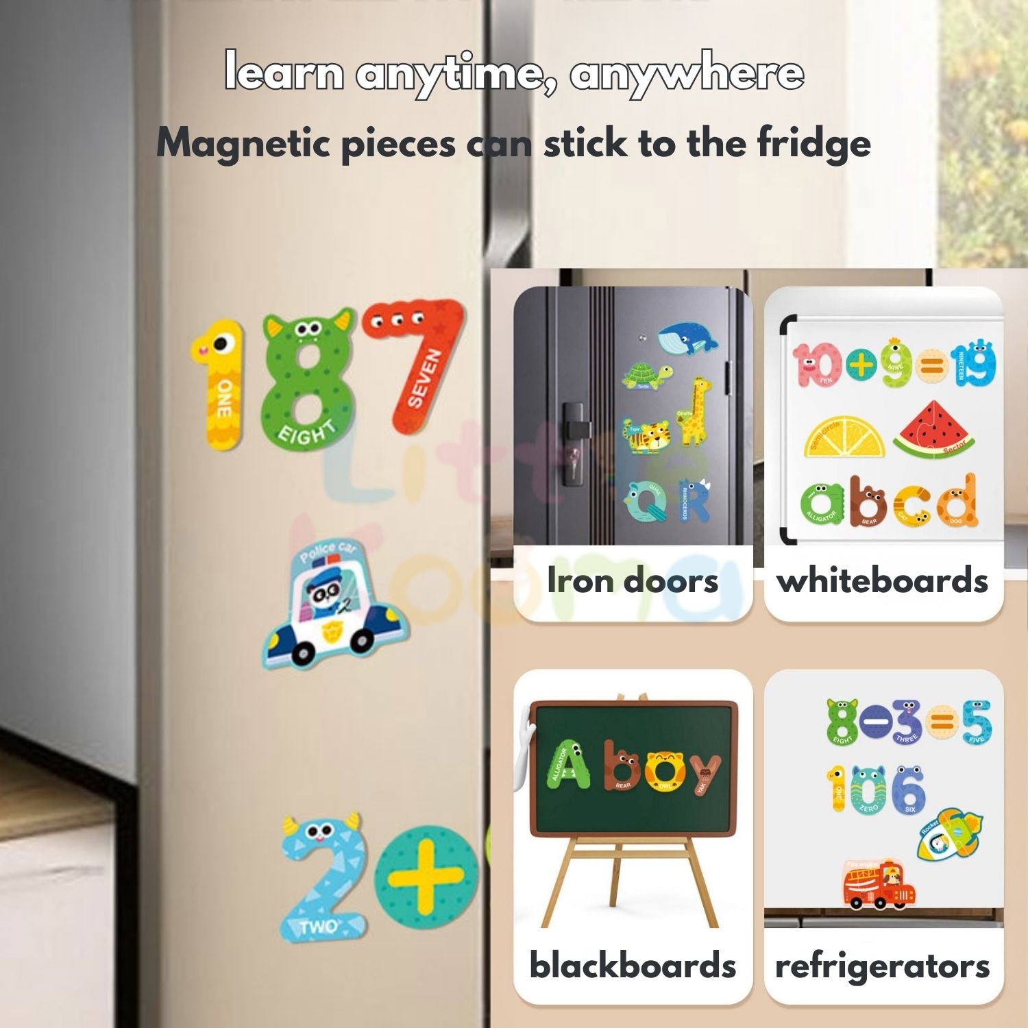 Ready Stock Magnetic Alphabet & Number Puzzle Early Learning Toy for Kids 3 Years +