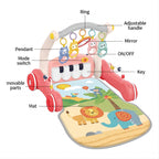 3-in-1 Baby Play Mat, Gym & Walker – Adjustable Piano Playmat, Tummy Time Activity Center, and Infant Walker for Boys & Girls 0 Month + - Little Kooma
