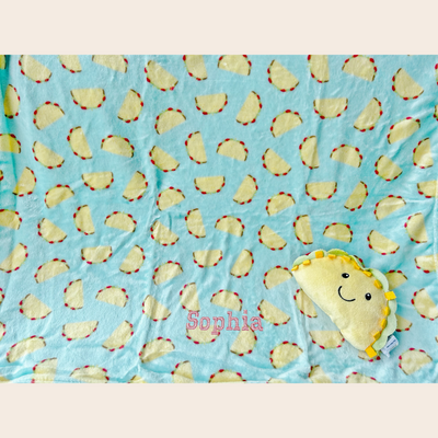 Personalised Hudson Baby Plush Toy n Blanket Set Taco 00313CH - Little Kooma