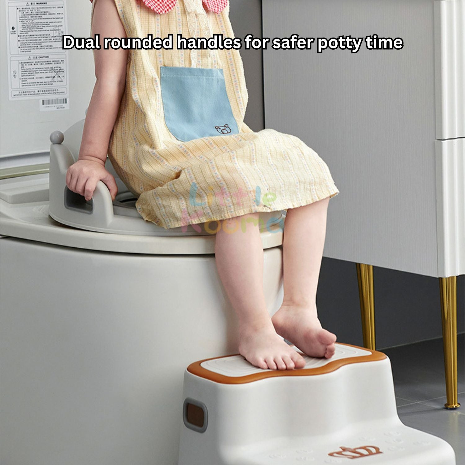 Ready Stock Baby Potty Training Toilet Seat with Anti-Slip Step Stool & Soft Cushion