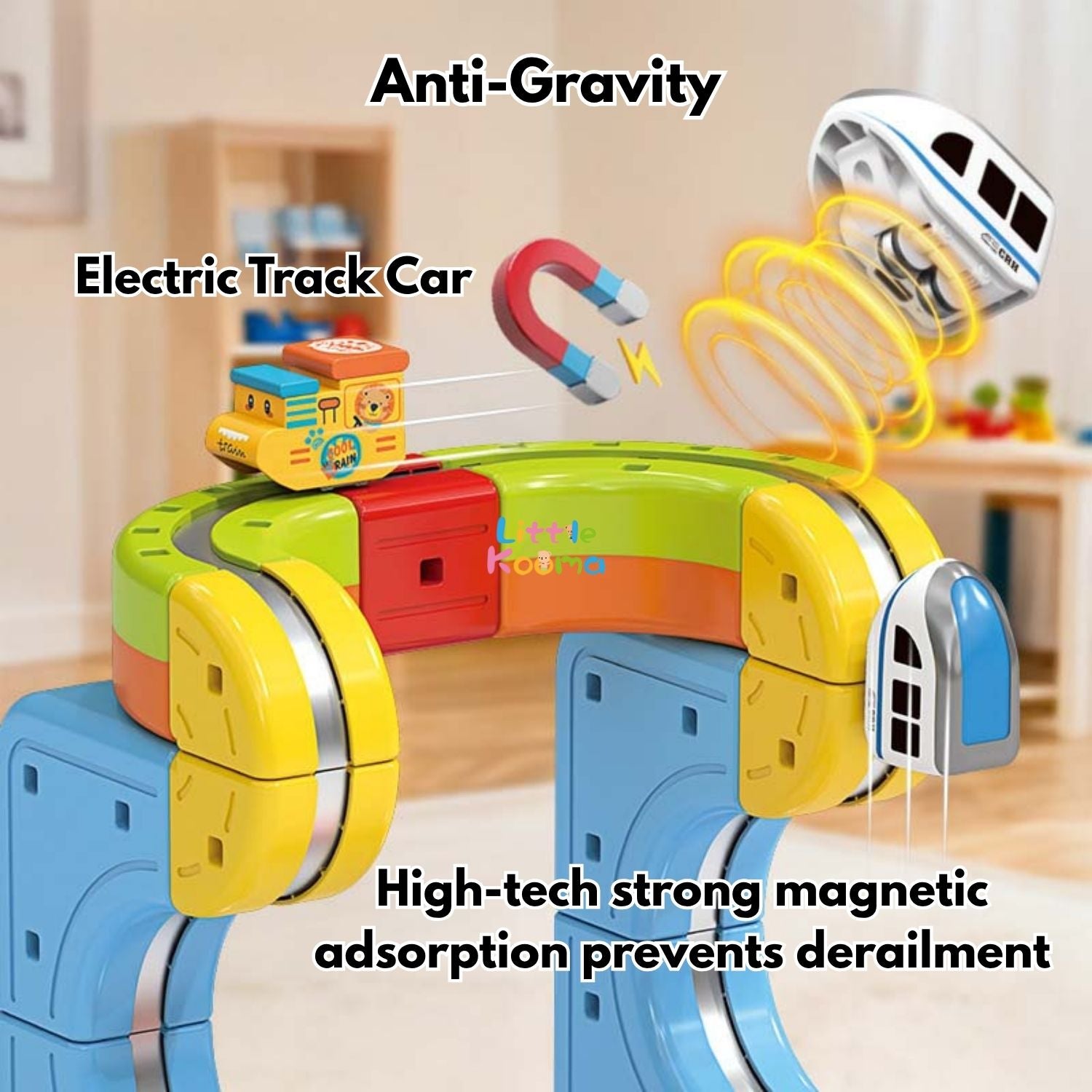 eady Stock Magnetic Anti-Gravity Track Car DIY Electric Train Toy Set STEM Learning Gift for Kids 3+ - Little Kooma