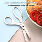 Ready Stock Baby Food Scissors 304 Stainless Steel Detachable Safe Easy-Clean Kids Cutter