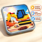 3D Peg Art Puzzle for Kids 420pcs Mushroom Peg Mosaic Pixel Art Board Educational Toy Age 3+ - Little Kooma