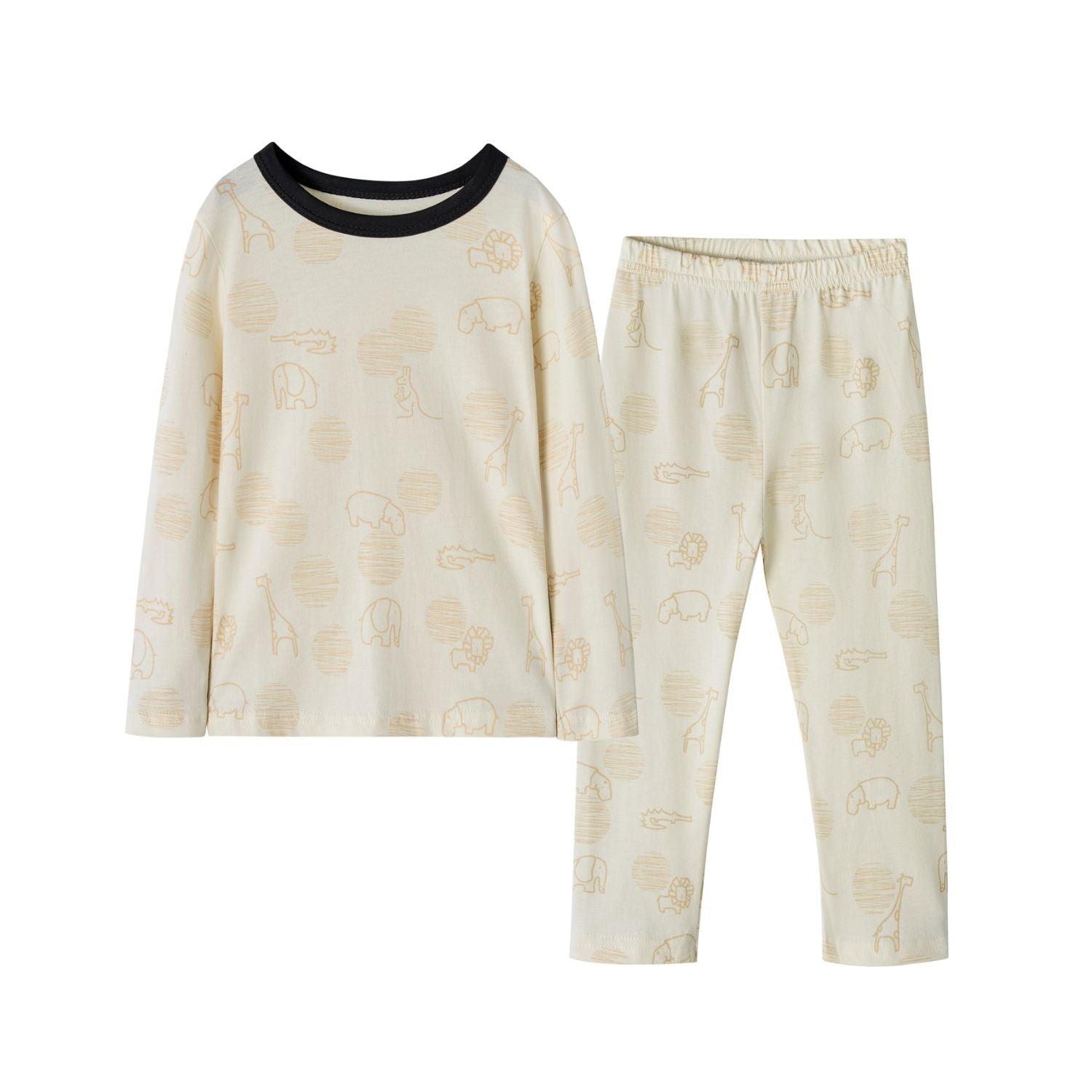 Baby Kids Pajamas New Jungle Animals Top n Pants Set