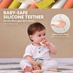 Newborn Unisex Baby Comfort & Sensory Toy Gift Set with Keepsake Suitcase – Teethers, Rattles, Cloth Book & Cot Toy