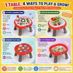 4-In-1 Multi-Functional Baby Activity Center & Toddler Play Table For 1-3 Years Kids - Little Kooma