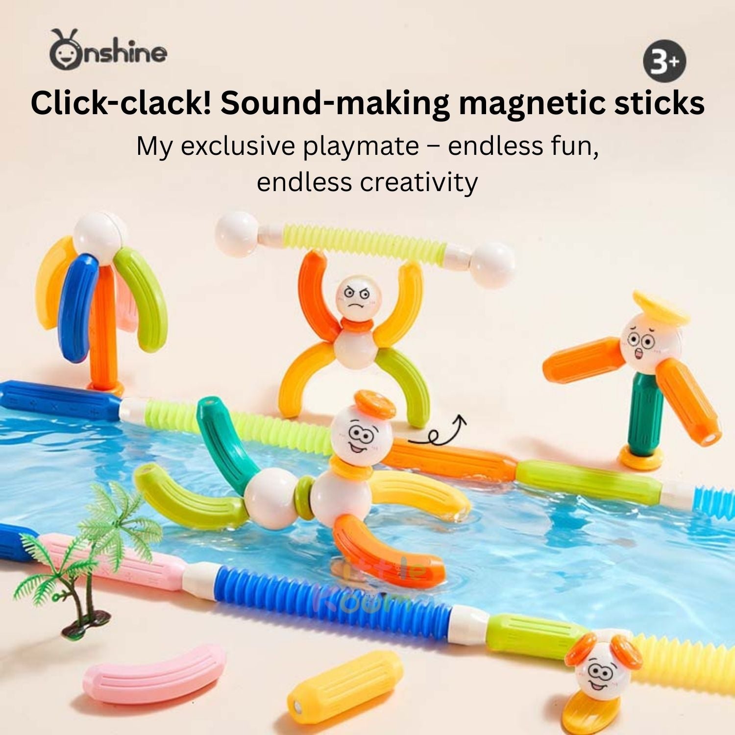 Ready Stock Magnetic Building Toy for Kids Pop Tube Sticks Creative STEM Toy 3+