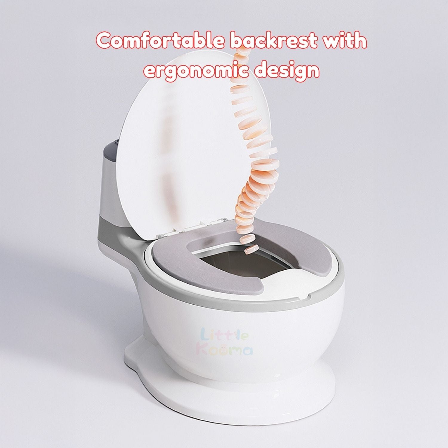 Ready Stock Children Potty Training Toilet with Flush Sound, Splash Guard & Cleaning Brush