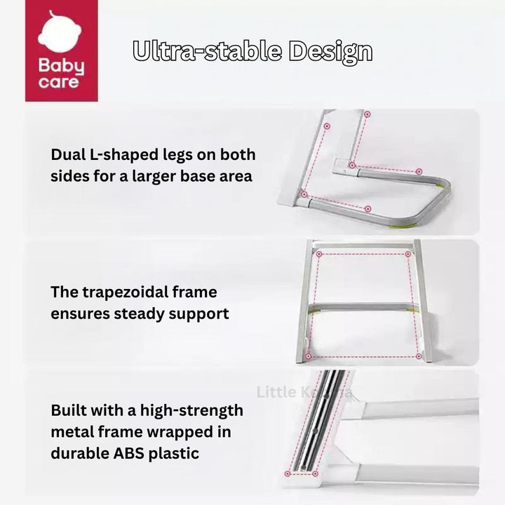 Adjustable Tray Baby High Chair with Washable Tray & Ergonomic Seat | Lightweight 6kg | Stable Feeding Chair - Little Kooma