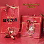Ready Stock CNY Horse Year Gift Bag Paper Carrier Bag with Ribbon Bow Handle (4 Sizes)