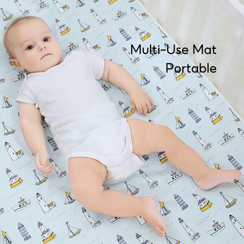 Baby Breathable Cotton Waterproof Crib Mattress Cover Pad Diaper Changing Mat - Little Kooma