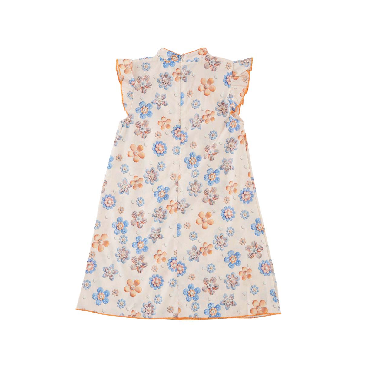 Singapore Souvenir Gift Blue Flowers Baby Kids Girl Cheongsam Dress 0848 - Little Kooma