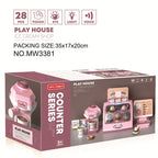 Baby Toddler Kids' Toy Ice Cream Cashier Shop Pretend Play w Lights & Sound Effects 28pcs - Little Kooma