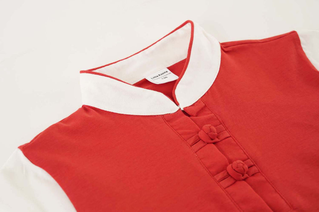 Singapore Souvenir Gift Majestic Phoenix Cheongsam Symbol of Power and Renewal Baby Kids Boys Cheongsam Set Top n Shorts CNY Chinese New Year Outfit 0837 - Little Kooma