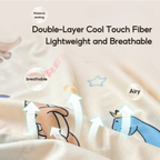 Baby Kids Cool Touch Knitted Summer Quilt Air-conditioned Room Blanket - Little Kooma
