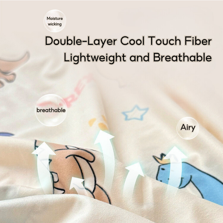Baby Kids Cool Touch Knitted Summer Quilt Air-conditioned Room Blanket - Little Kooma