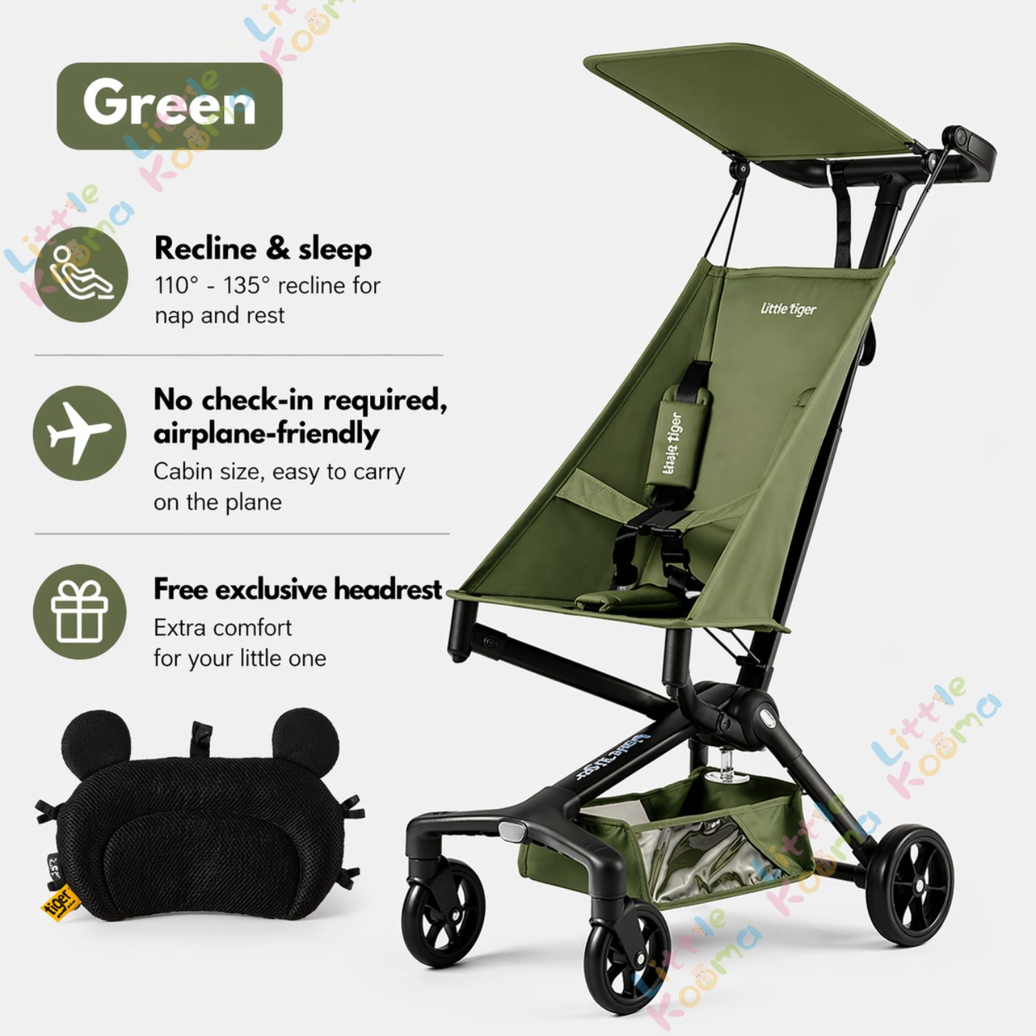 Ready Stock Baby Stroller Lightweight Foldable Cabin Size Travel Compact Portable Newborn Toddler - Little Kooma