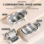 Ready Stock Foldable Baby Bathtub with Bath Cushion & Digital Temp Display for Newborn Toddler