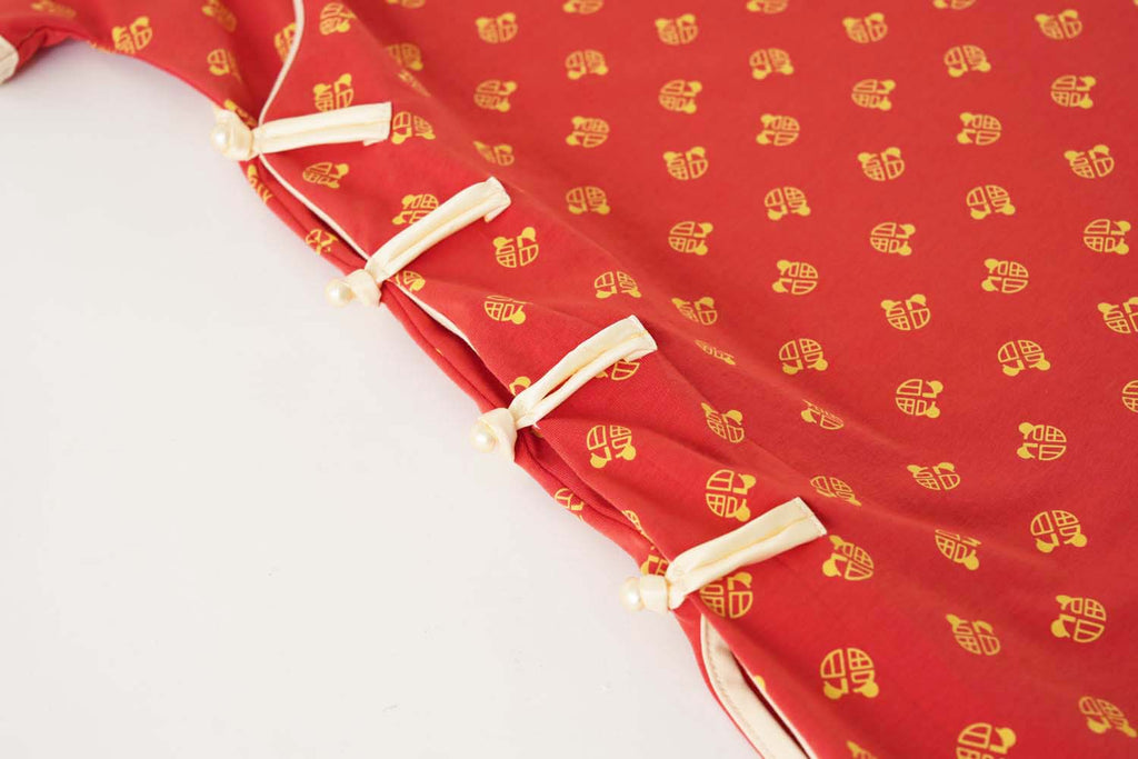 Singapore Souvenir Gift Blessing and Joy Family Set with Lucky Fu Characters Baby Kids Girl Cheongsam Dress 0830 - Little Kooma