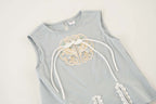 Singapore Souvenir Gift Vitality n Wisdom Blue Family Set Baby Kids Girl Cheongsam Top n Skirt Set 0842 - Little Kooma