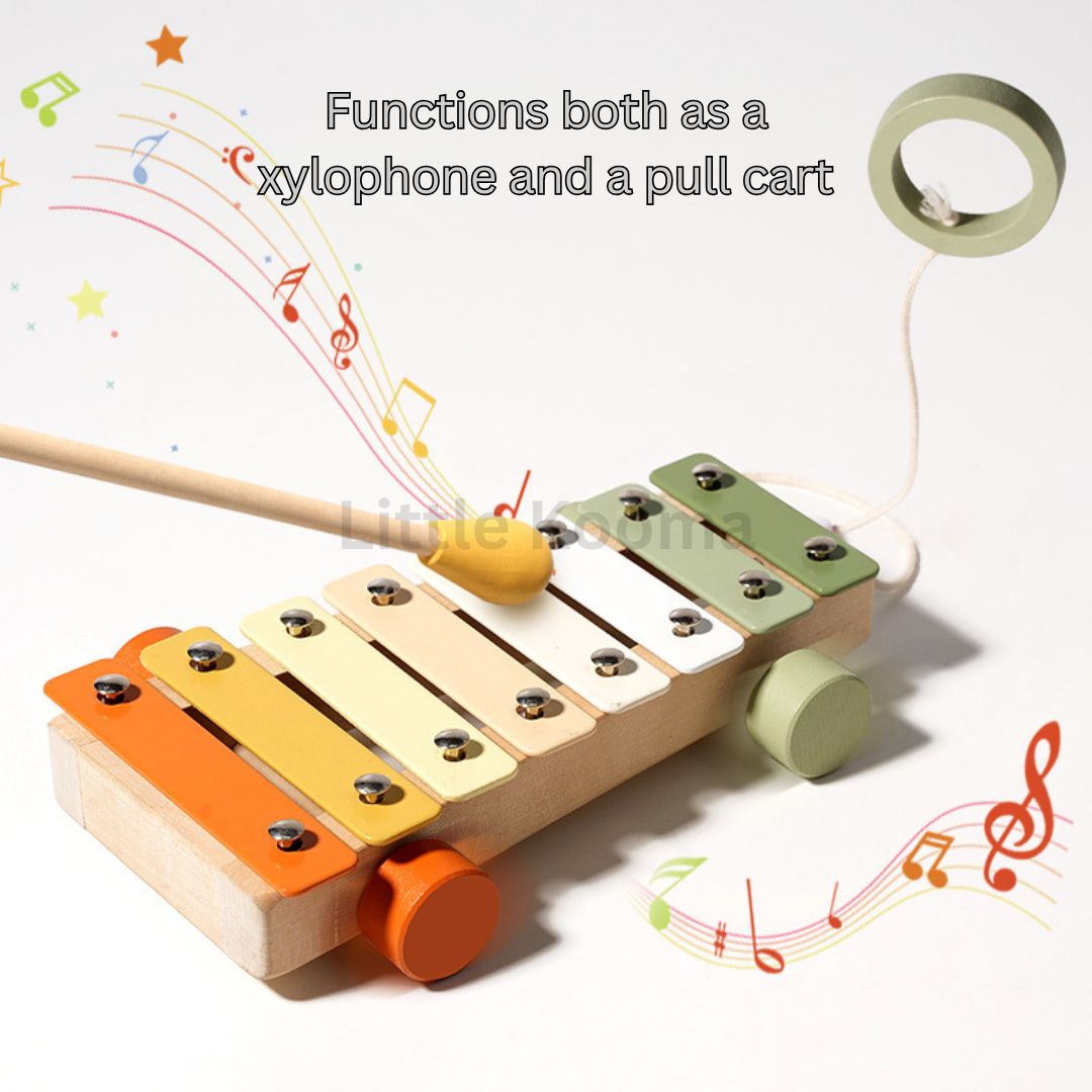 Wooden Music Instruments Set – Toddler Musical Toys with Xylophone, Maracas, and More, Educational Rhythm Kit for Kids Ages 3-6
