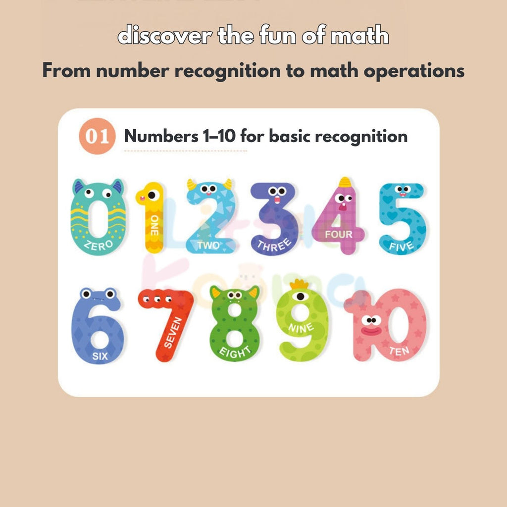 Ready Stock Magnetic Alphabet & Number Puzzle Early Learning Toy for Kids 3 Years +
