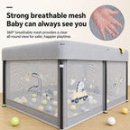 [SG Ready Stock] Foldable Baby Playpen No Assembly Portable Kids Play Yard Ball Pit Safety Fence