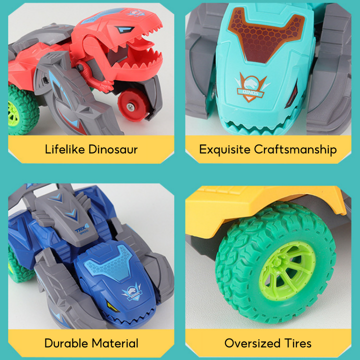 2 In 1 Collision Transformation Dinosaur Car Plastic Inertial Car Toy Action Collision Transforming Vehicles for Boy 3 Years+ - Little Kooma
