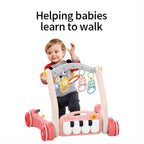 3-in-1 Baby Play Mat, Gym & Walker – Adjustable Piano Playmat, Tummy Time Activity Center, and Infant Walker for Boys & Girls 0 Month + - Little Kooma
