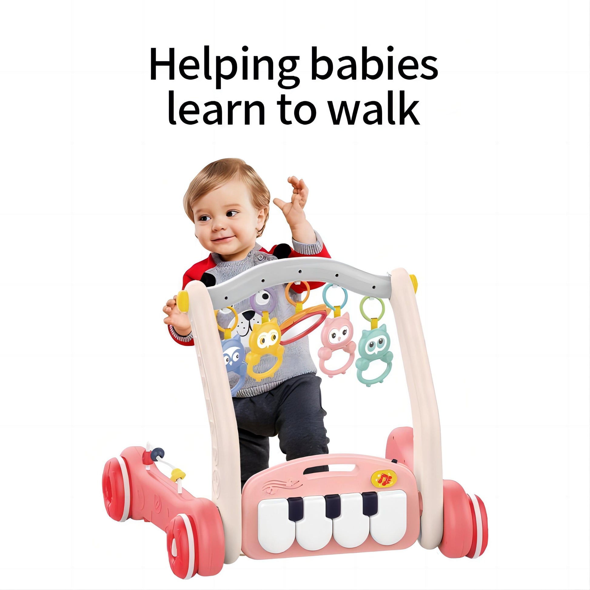 3-in-1 Baby Play Mat, Gym & Walker – Adjustable Piano Playmat, Tummy Time Activity Center, and Infant Walker for Boys & Girls 0 Month + - Little Kooma