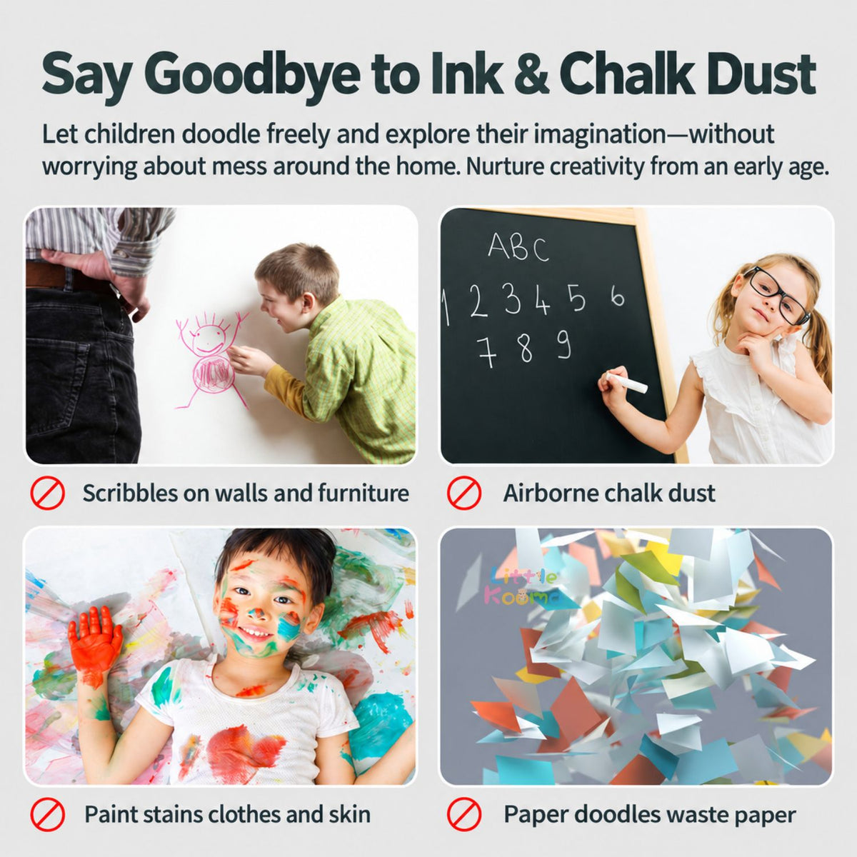 Kids LCD Writing Tablet & Reusable Doodle Board with Stylus 2 Years + | 8.5", 10" & 12"