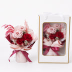 Baby Newborn Unisex Gift 5-in-1 Baby Walker Ride-On Train Toy & Preserved Flowers Hand Bouquet For Mum