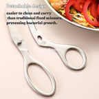 Ready Stock Baby Food Scissors 304 Stainless Steel Detachable Safe Easy-Clean Kids Cutter