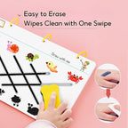 Kids Wipe-clean Erasable Book Pen Control Reusable Drawing Book 3 Years + - Little Kooma