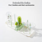 Ready Stock Baby Bottle Cleaning Brush Set Travel Drying Rack Case Sterilisable Brushes
